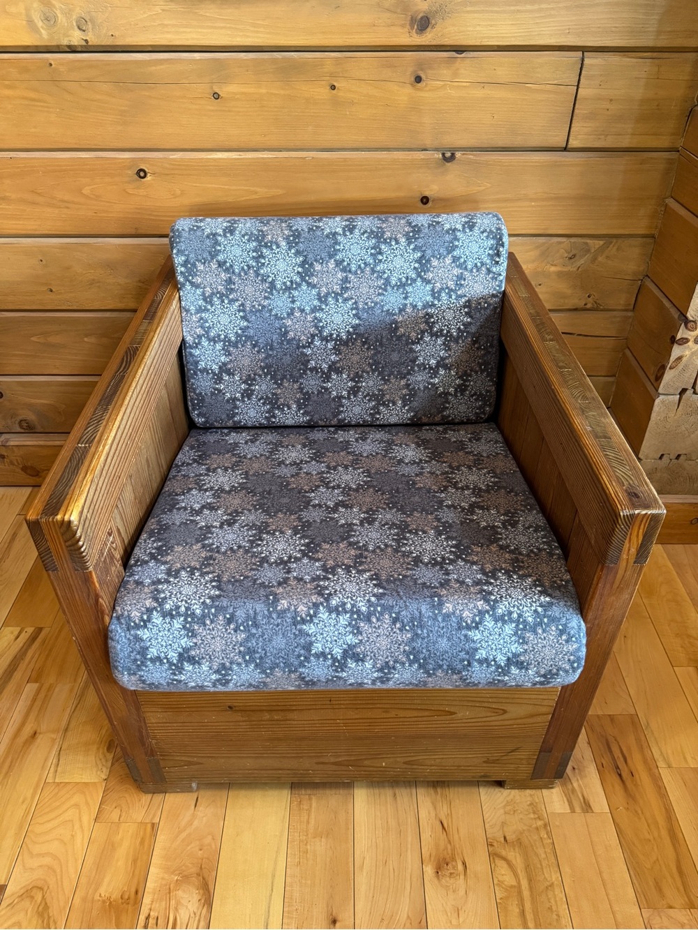 Custom THIS END UP Classic Chair Cover Snowflake Sky Machine Washable Flannel - Picture 7 of 12
